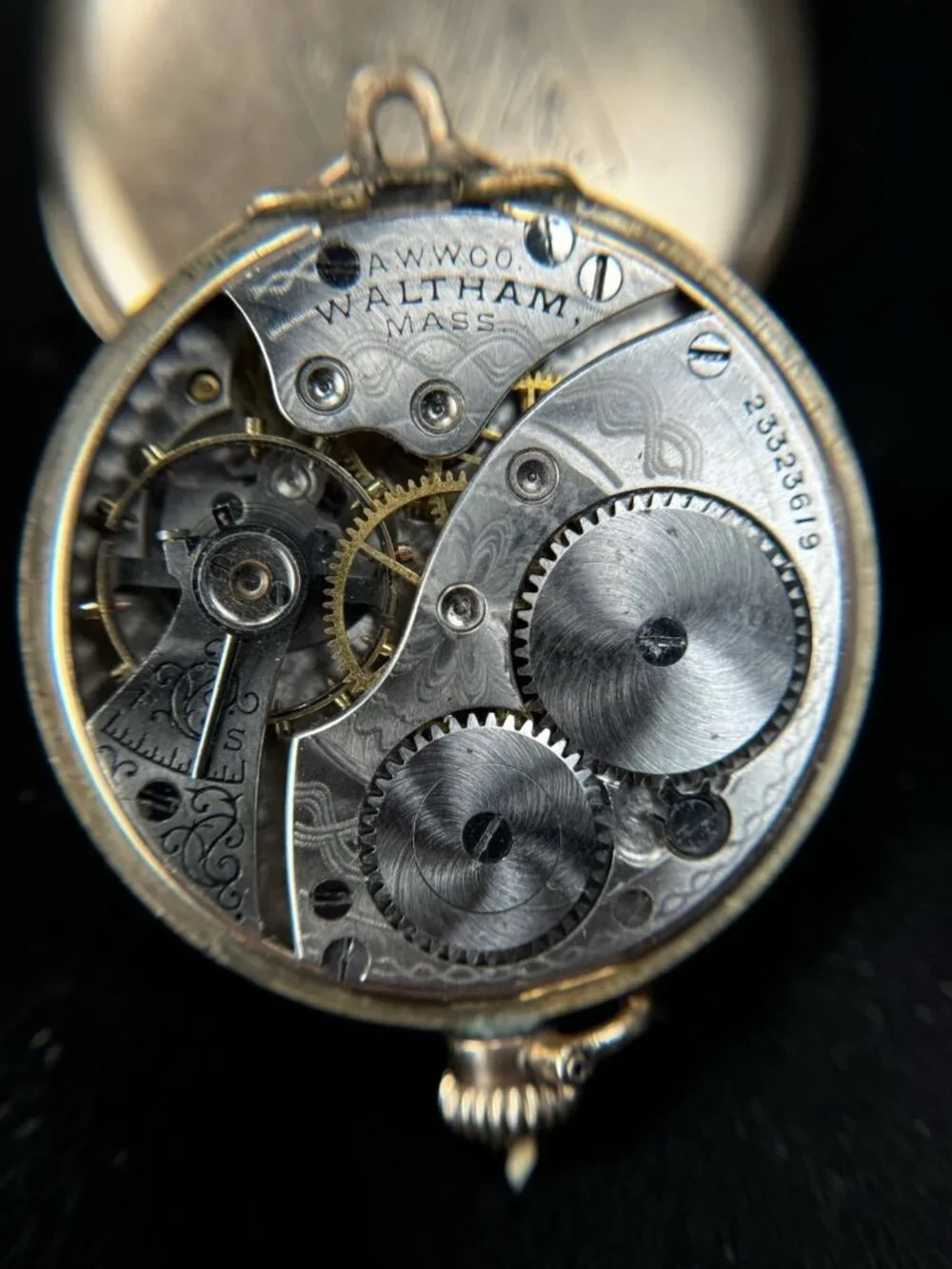 1919 Waltham Grade 225 17J 12S Pocket Watch Wadsworth 20 Yr Gold Filled Case